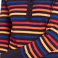 Tommy Hilfiger Top Henley Listrado Metálico Feminino Médio Vermelho Tamanho GG