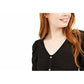 Blusa texturizada franzida Crave Fame Juniors, preta, tamanho grande