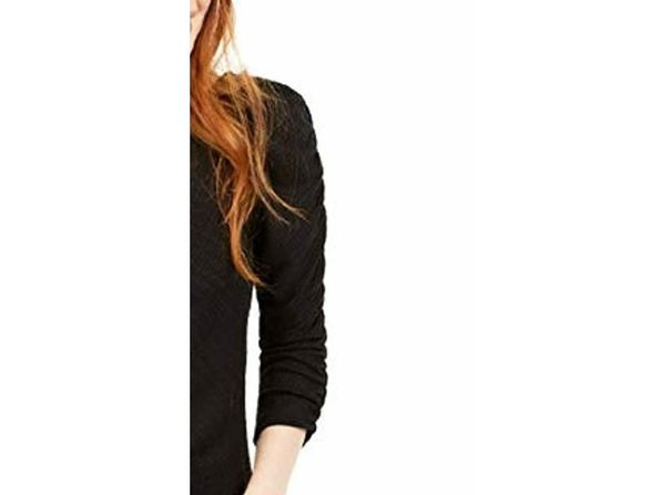 Blusa texturizada franzida Crave Fame Juniors, preta, tamanho grande