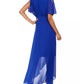Vestido longo com estampa de envelope falso Jessica Howard feminino, azul brilhante, tamanho 6