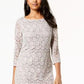 Vestido de renda feminino Jessica Howard Petite Shift, cor carvão, tamanho 1