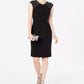 Vestido tubinho com detalhes embelezados Jessica Howard para mulheres, preto, tamanho 10