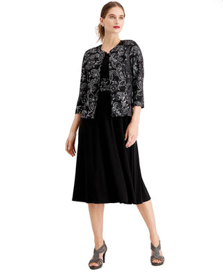 Vestido e jaqueta com glitter feminino Jessica Howard, tamanho 10, prata