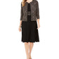 Conjunto de jaqueta e vestido estampado feminino Jessica Howard, preto, tamanho 1