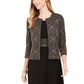 Conjunto de jaqueta e vestido estampado feminino Jessica Howard, preto, tamanho 1