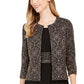 Conjunto de jaqueta e vestido estampado feminino Jessica Howard, preto, tamanho 1