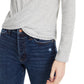Blusa de gola alta Crave Fame Juniors Cozy Twist-Front, tamanho X-S