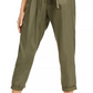 Calça Paperbag de cintura alta Indigo Rein Junior's, verde, tamanho grande