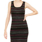 Vestido suéter listrado metálico Planet Gold Juniors, preto, tamanho XX Pequeno