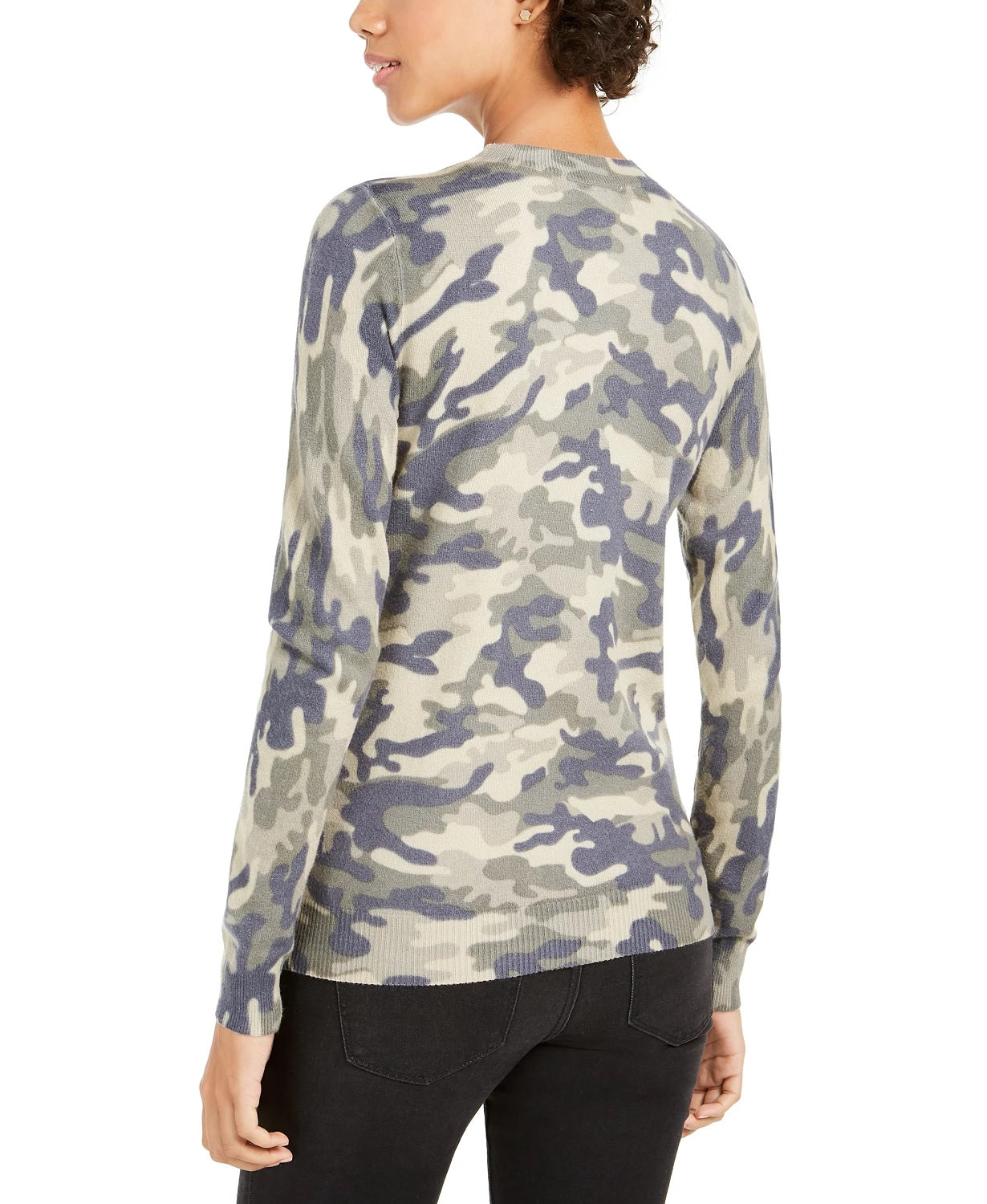 Suéter camuflado com gola redonda Planet Gold Juniors, verde, tamanho médio