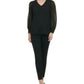 Blusa Calvin Klein Feminina Manga Longa em Malha Preta Tamanho Extra Grande