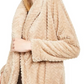 Calvin Klein Jaqueta Cardigan Feminina Chevron Stitch Bege Médio Tamanho Grande