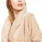Calvin Klein Jaqueta Cardigan Feminina Chevron Stitch Bege Tamanho Extra Grande