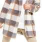 Calvin Klein Jaqueta Feminina Xadrez Fleece Flyaway Cinza Tamanho Extra Grande