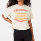 Camiseta de algodão para almoço instantâneo Mighty Fine Juniors, tamanho grande, branca
