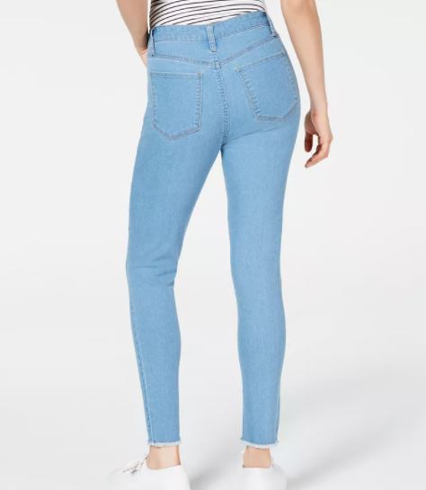 Calça jeans skinny Tinseltown Junior's High Rise Raw Hem, azul, tamanho 3