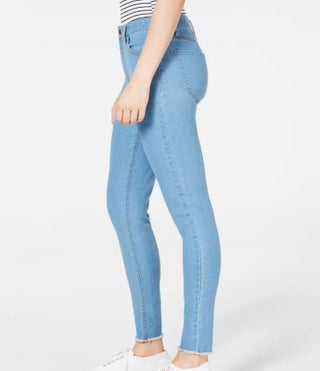 Calça jeans skinny Tinseltown Junior's High Rise Raw Hem, azul, tamanho 3