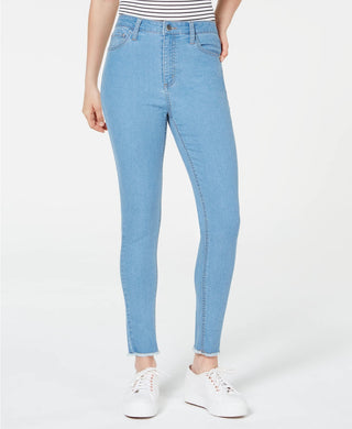 Calça jeans skinny Tinseltown Junior's High Rise Raw Hem, azul-marinho, tamanho 7