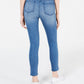 Calça jeans skinny com estampa animal e listras laterais Tinseltown Juniors, azul médio, tamanho 11
