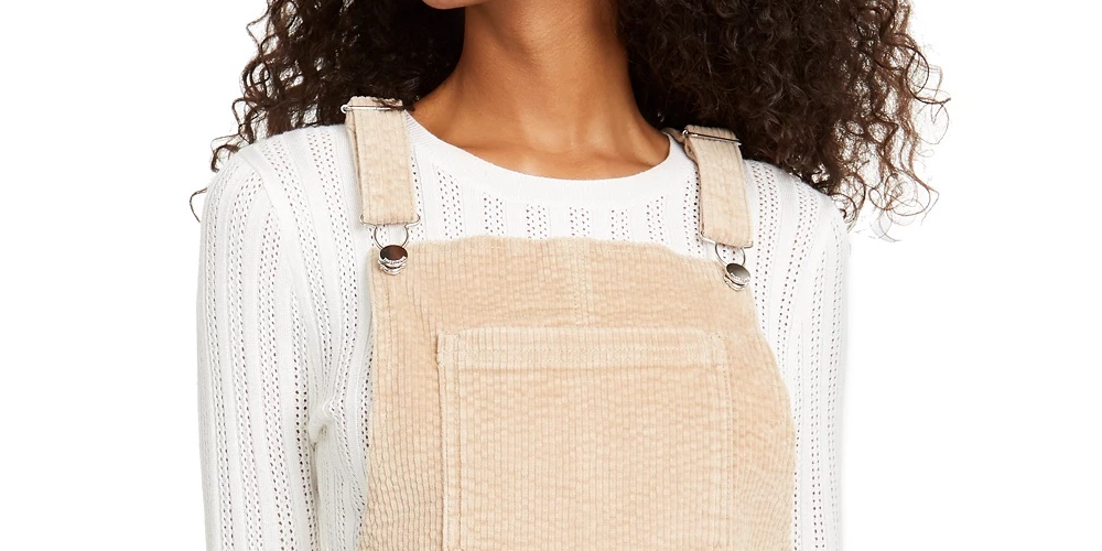 Saia de veludo cotelê Tinseltown Juniors marrom tamanho extragrande