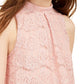 Top de renda metálica Love Fire Juniors rosa tamanho extragrande