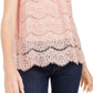 Top de renda metálica Love Fire Juniors rosa tamanho extragrande