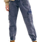 Calça cargo feminina Platoon da Free People, azul marinho, tamanho pequeno
