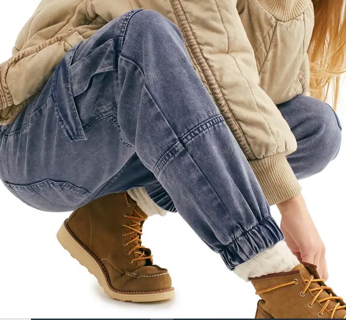 Calça cargo feminina Platoon da Free People, azul marinho, tamanho pequeno