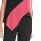Top assimétrico com blocos de cores feminino DKNY, preto, tamanho X-Large