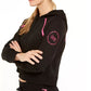 Calvin Klein Moletom com capuz feminino Performance Logo, preto, tamanho grande