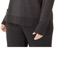 Calvin Klein Moletom com capuz feminino plus size, manga raglan, preto, tamanho 1X