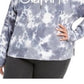 Calvin Klein Moletom com capuz feminino plus size tie-dye, cinza, tamanho 1X