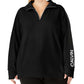 Blusa Calvin Klein Performance Plus Size Feminina com Logo e Zíper, Tamanho 2X