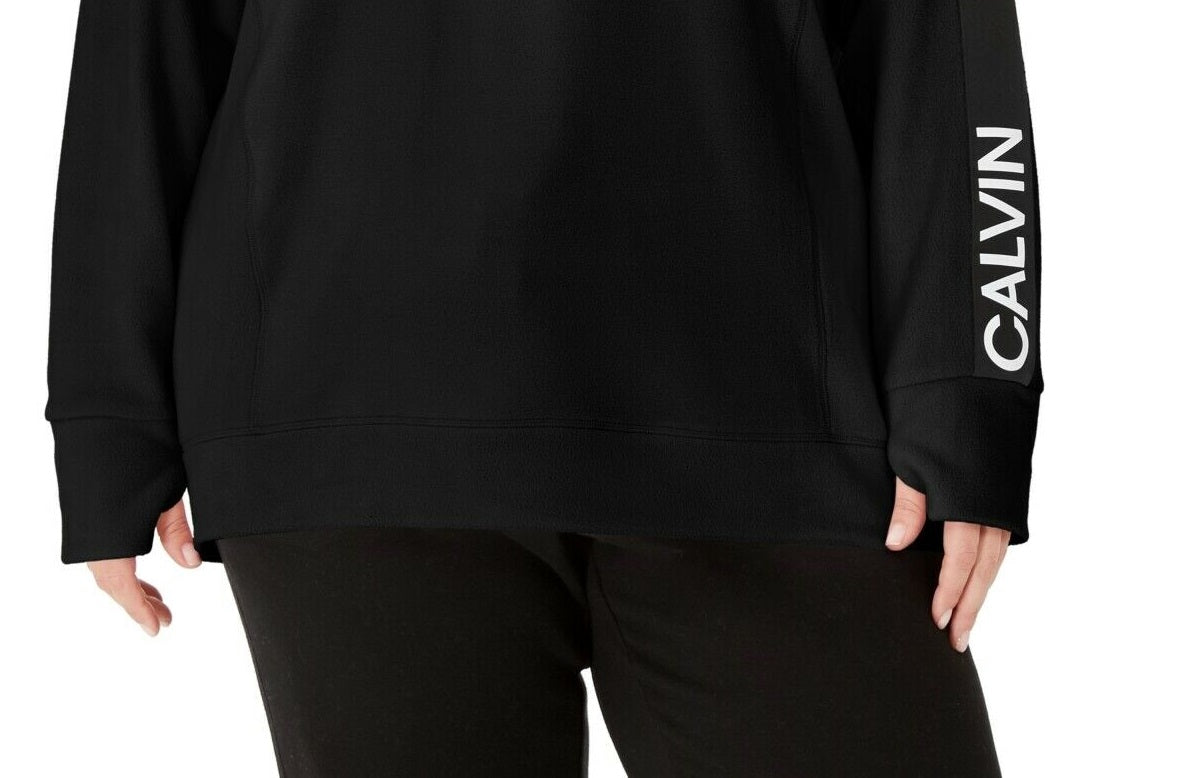 Blusa Calvin Klein Performance Plus Size Feminina com Logo e Zíper, Tamanho 2X