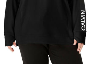 Blusa Calvin Klein Performance Plus Size Feminina com Logo e Zíper, Tamanho 2X