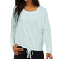 Blusa com cordão para bebês Pink Rose Junior, tamanho P, azul