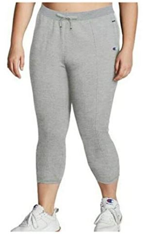 Calça de aquecimento Champion Heritage Warm Up feminina, cinza, tamanho 2X