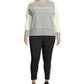 Moletom Heritage Herringbone Plus Size Feminino Champion Cinza Médio Tamanho 1X