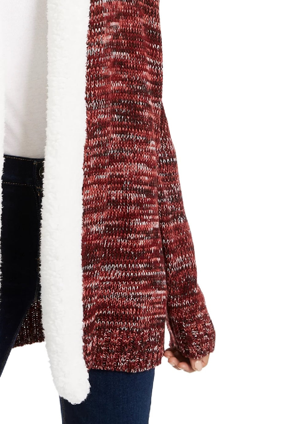 Cardigan Crave Fame Juniors Sherpa Trim Lt/Pas Roxo Tamanho Médio