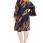 Vestido estampado plus size com amarração lateral Robbie Bee feminino, roxo, tamanho 2X