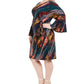 Vestido estampado plus size com amarração lateral Robbie Bee feminino, roxo, tamanho 2X