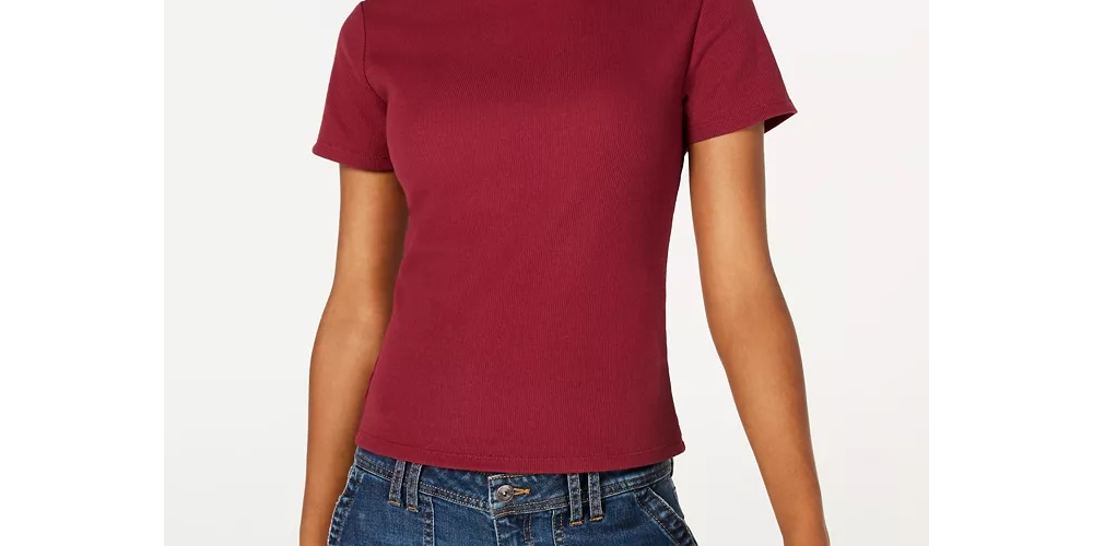 Camiseta infantil Ultra Flirt Junior's Crewneck, vermelha escura, tamanho grande