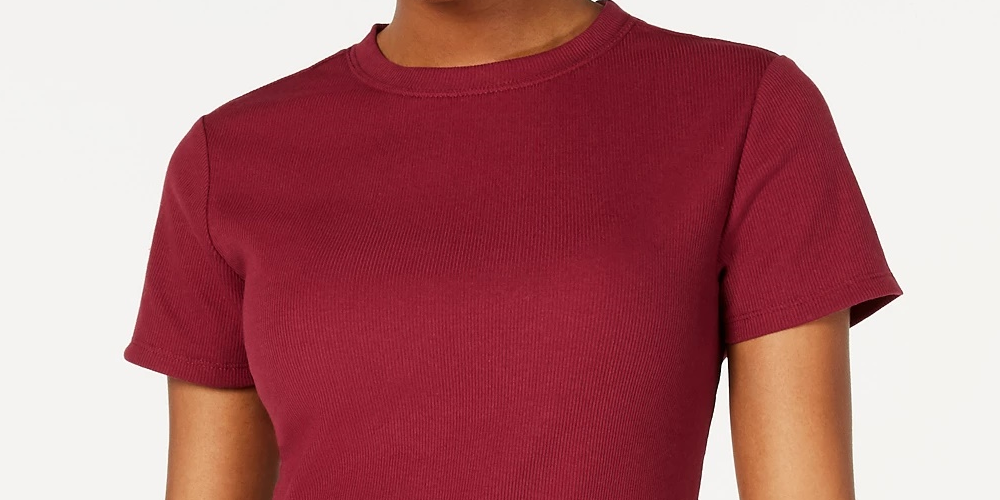 Camiseta infantil Ultra Flirt Junior's Crewneck, vermelha escura, tamanho P