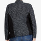 Jaqueta feminina Rachel Roy Trendy com frente aberta, preta, tamanho 2X