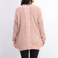 Cardigan de malha mista em chenille Ultra Flirt Juniors, rosa, tamanho grande