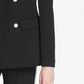 Jaqueta Calvin Klein Scuba Trespassada Feminina Preta Tamanho 6