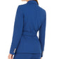 Calvin Klein Blazer Feminino Scuba Crepe com Cinto Azul Tamanho 16