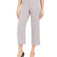 Calça curta de sarja Calvin Klein feminina com bolso e zíper, cinza, tamanho 6