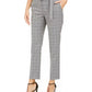 Calça Calvin Klein Feminina Estampada Windowpane com Cinto Cinza Tamanho 12