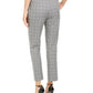 Calça Calvin Klein Feminina Estampada Windowpane com Cinto Cinza Tamanho 4